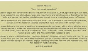Jeanet Allinson, clinical aesthetician and certified eyelash extension specialist, with more than 20 years experience in aesthetics